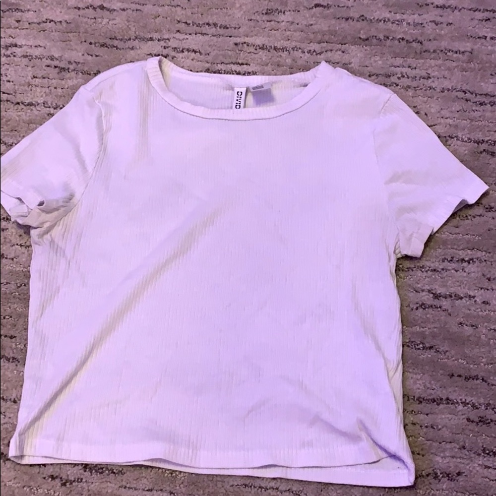 simple white crop top